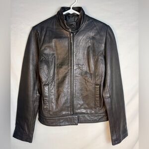 Calvin Klein Black Moto Leather Jacket